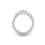 Galaxy Trefoil Ring - Diamond Oval