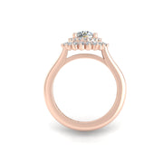 Sun and Stars Double Halo Ring - Diamond Round
