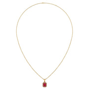 Divine Halo Pendant - Ruby Emerald