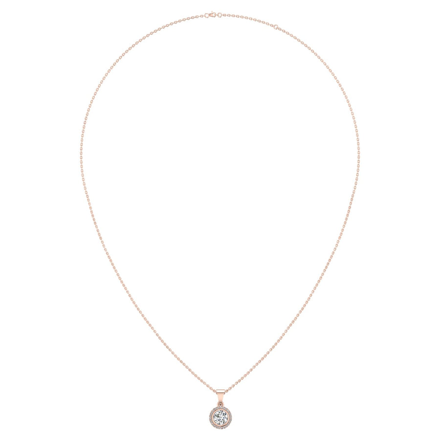 Divine Halo Pendant - Diamond Round