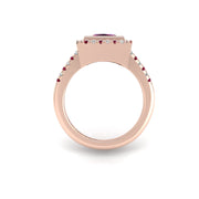 Starry Halo Ring - Ruby Princess