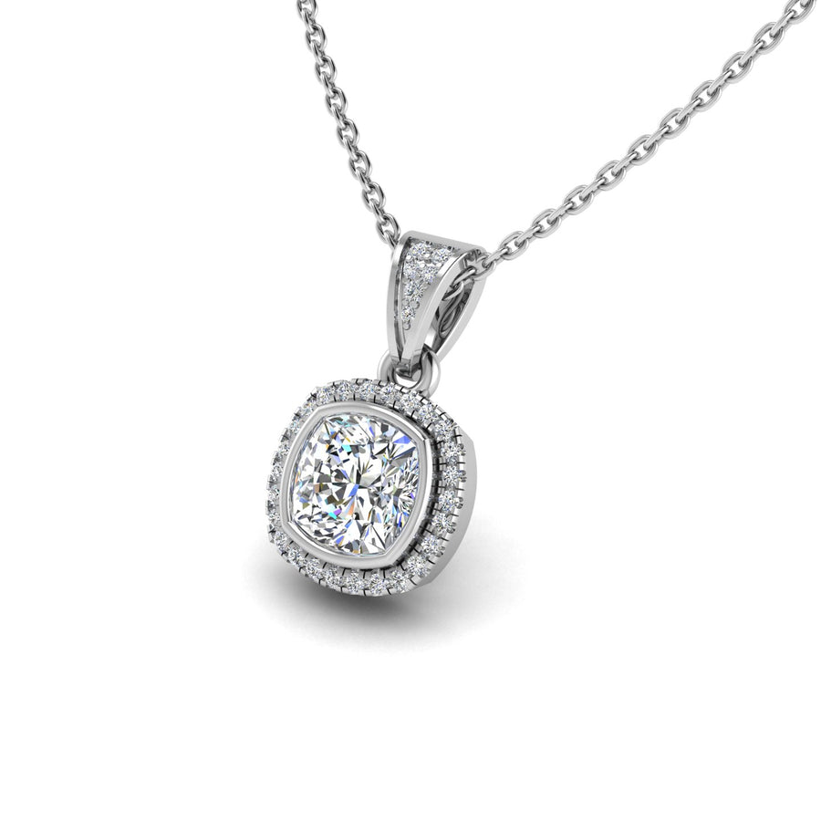 18k white gold Zodiac birthstone gold chain necklace with Lab Grown Diamond, designed for women at AUWL Assembly