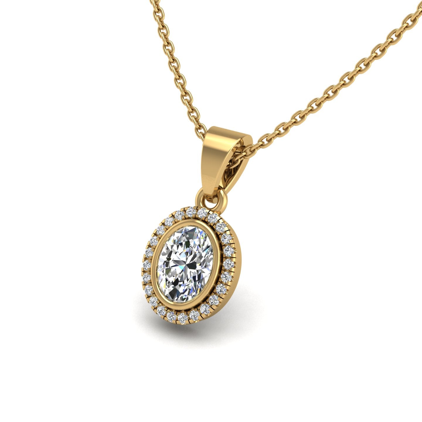 18k yellow gold Zodiac birthstone gold chain necklace with Lab Grown Diamond, designed for women at AUWL Assembly