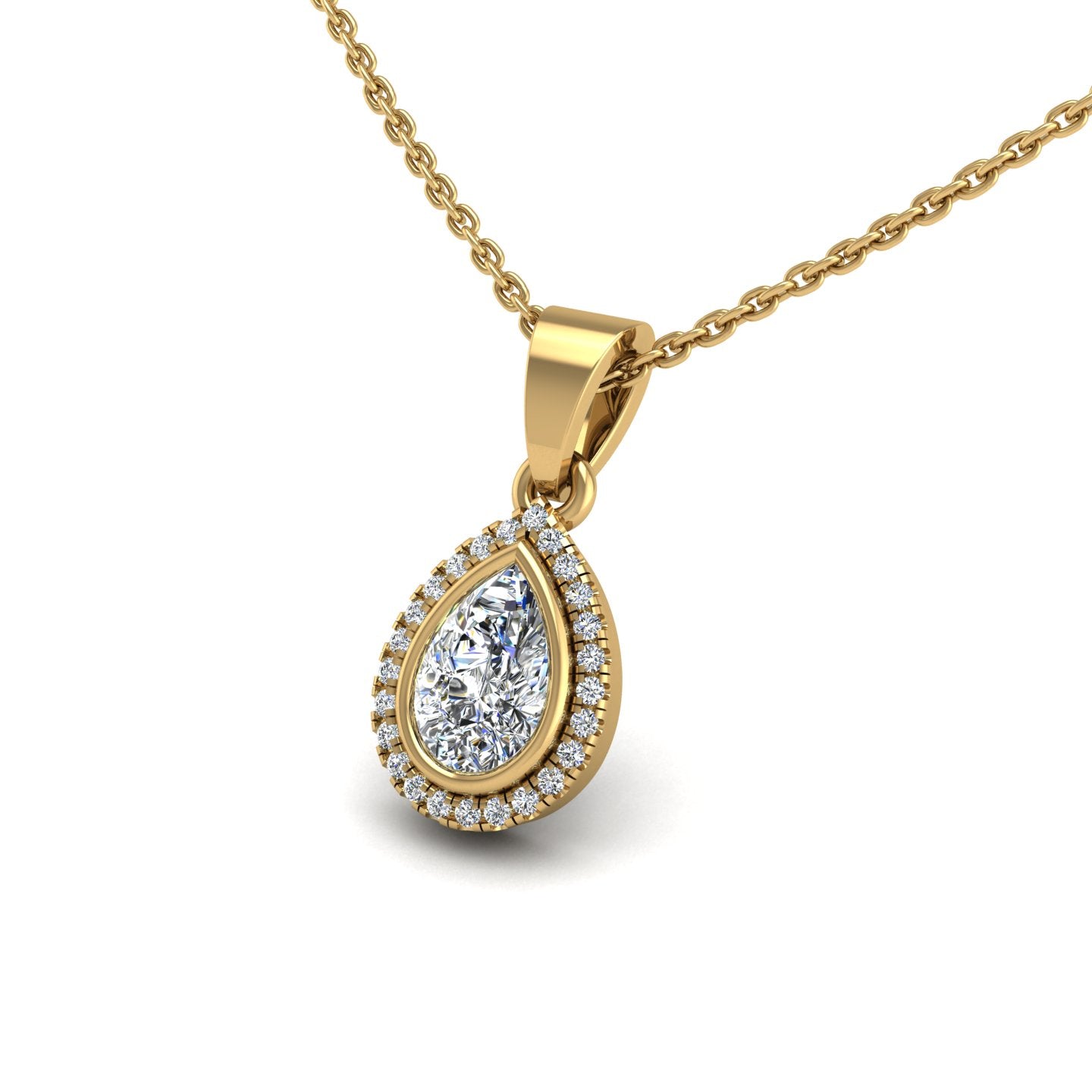 18k yellow gold Zodiac birthstone gold chain necklace with Lab Grown Diamond, designed for women at AUWL Assembly