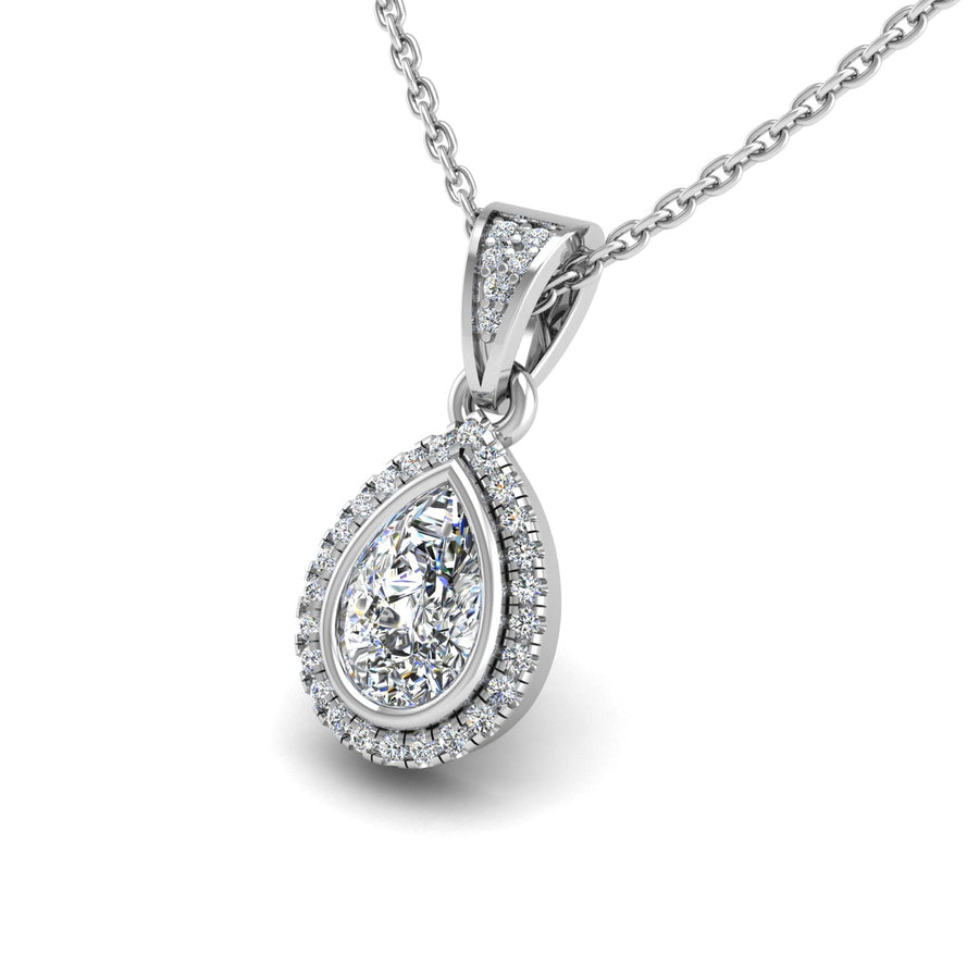 18k white gold Zodiac birthstone chain necklace with Lab Grown Diamond, designed for women at AUWL Assembly