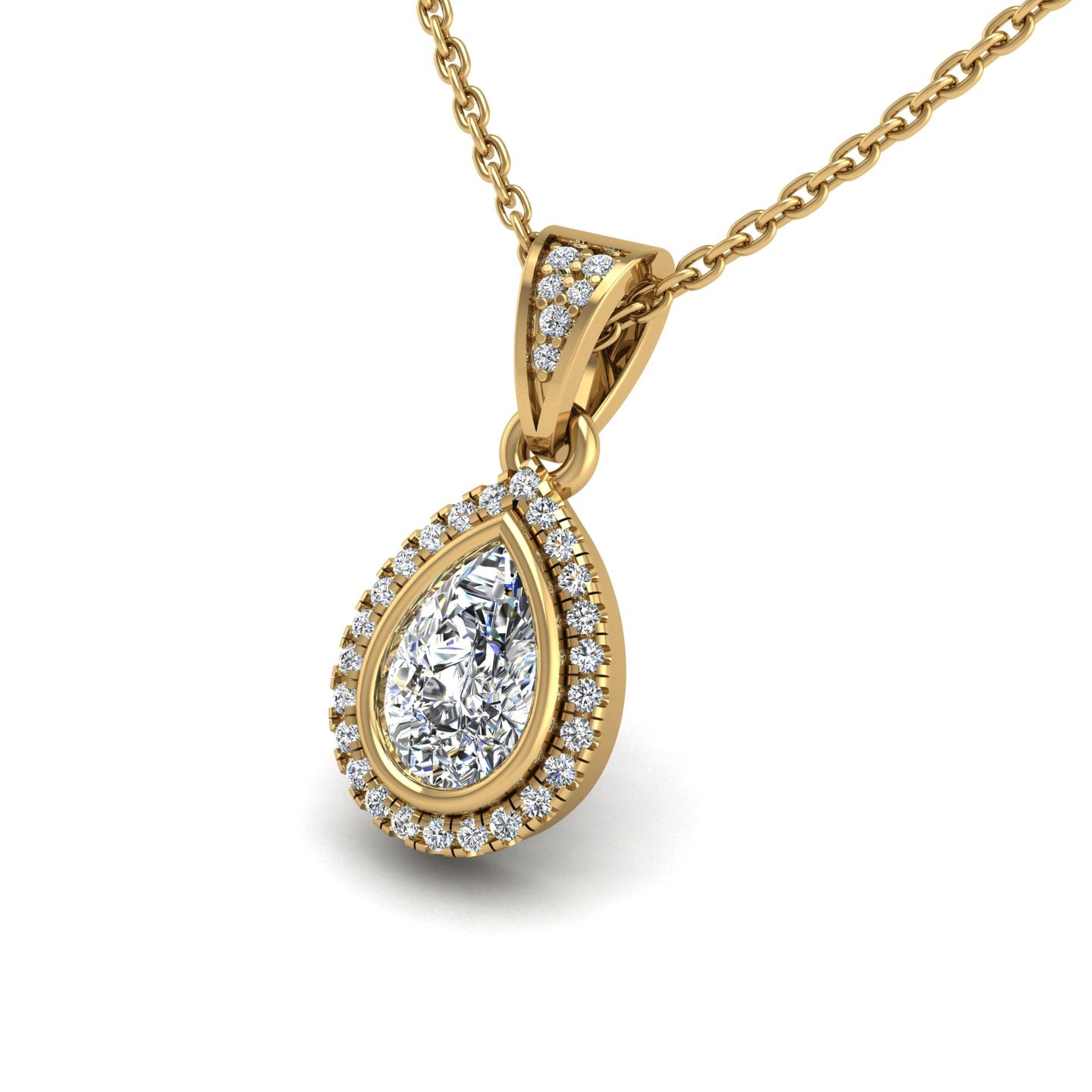 18k yellow gold Zodiac birthstone gold chain necklace with Lab Grown Diamond, designed for women at AUWL Assembly