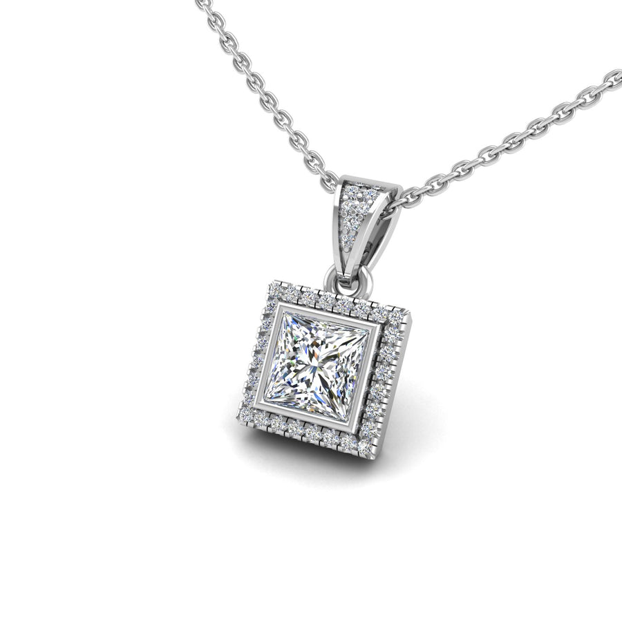 18k white gold Zodiac birthstone gold chain necklace with Lab Grown Diamond, designed for women at AUWL Assembly