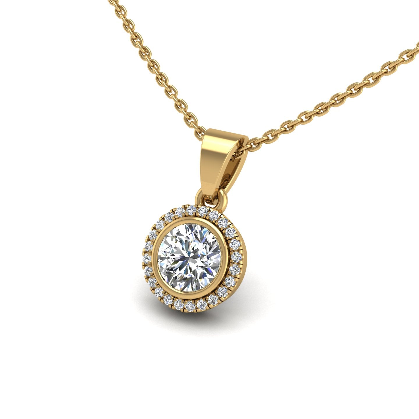 18k yellow gold Zodiac birthstone gold chain necklace with Lab Grown Diamond, designed for women at AUWL Assembly