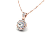 18k rose gold Zodiac birthstone gold chain necklace with Lab Grown Diamond, designed for women at AUWL Assembly