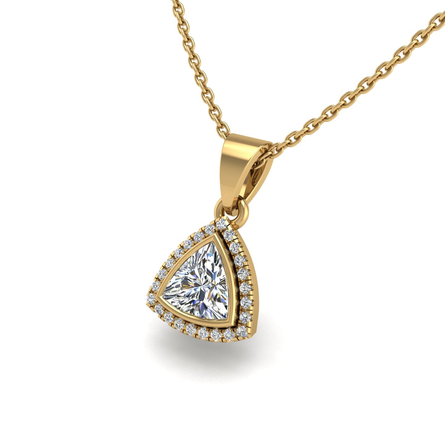 18k yellow gold Zodiac birthstone gold chain necklace with Lab Grown Diamond, designed for women at AUWL Assembly