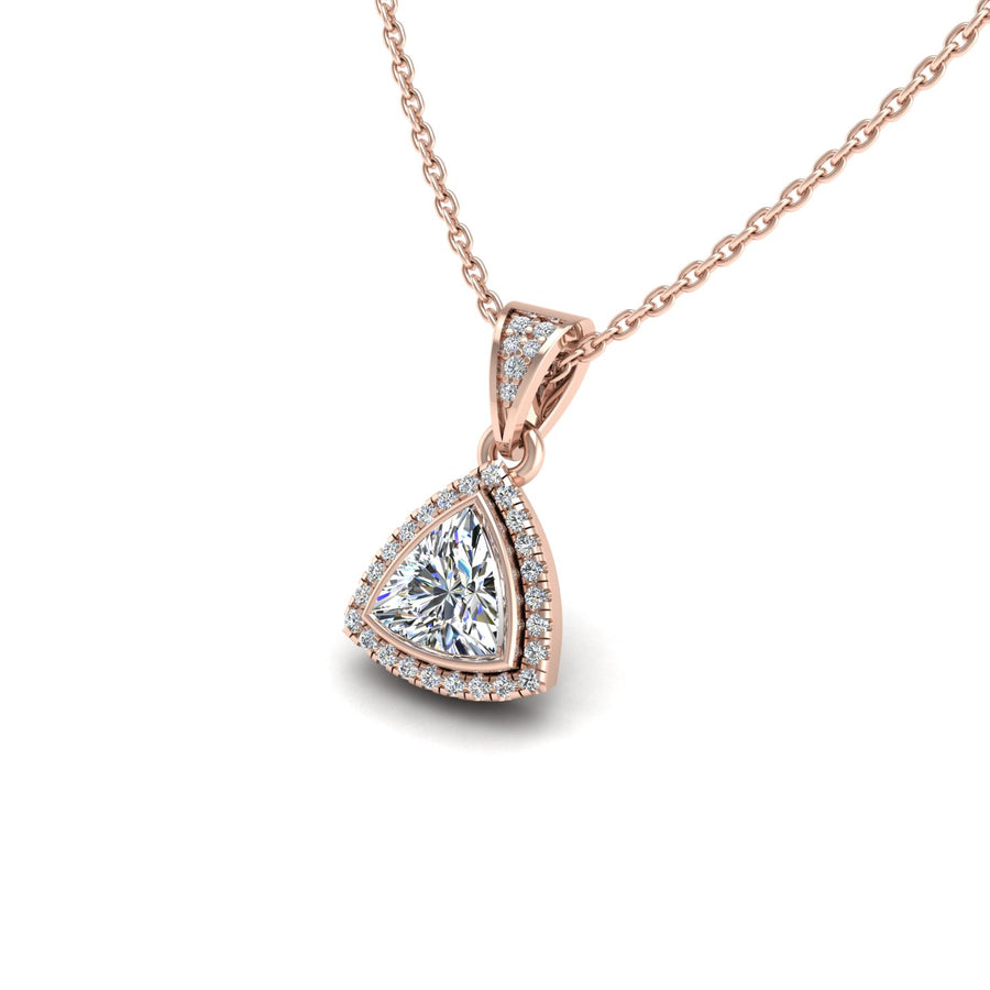 18k rose gold Zodiac birthstone gold chain necklace with Lab Grown Diamond, designed for women, at AUWL Assembly