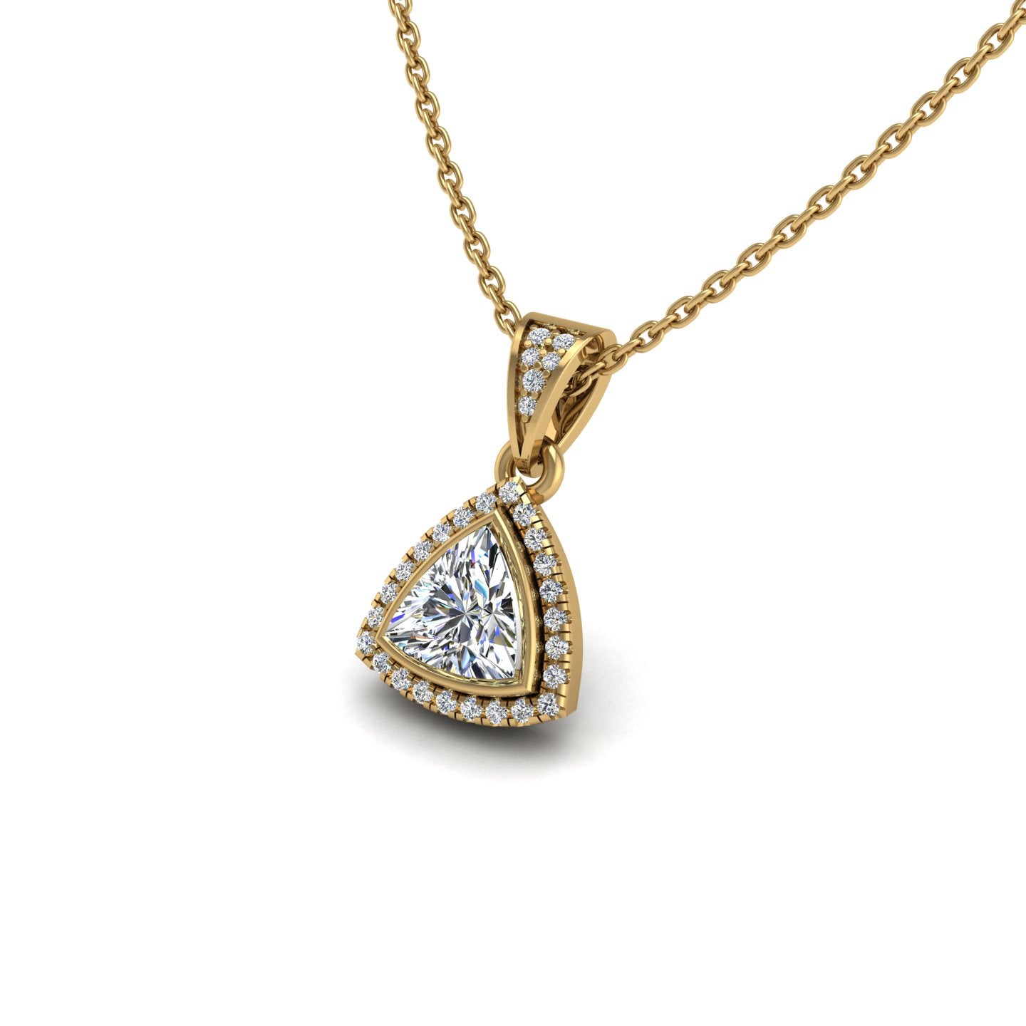 18k yellow gold Zodiac birthstone gold chain necklace with Lab Grown Diamond, designed for women at AUWL Assembly