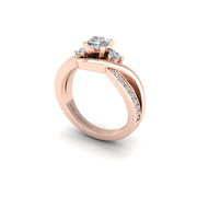Three stone engagement ring in rose gold – AUWL Assembly