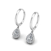 Diamond Hoop Earrings in Pear Cut 18k white gold, Zodiac Birthstone Ring, designed for women, perfect astrology jewelry from Celestial Vibe collection at AUWL assembly