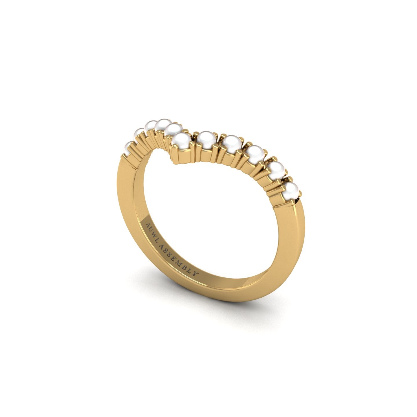 Chevron Band in Yellow Gold | AUWL Assembly