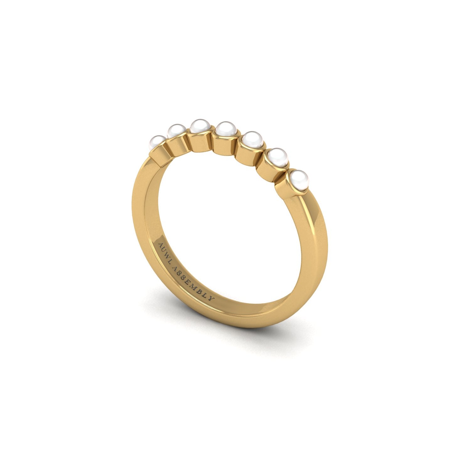 Seven Stone Band in Yellow Gold | AUWL Assembly