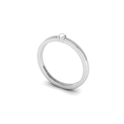 Single Stone Band in White Gold |  AUWL Assembly