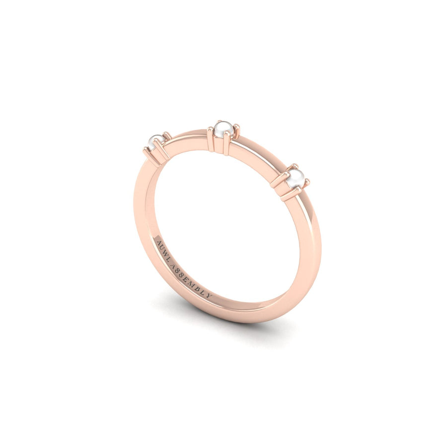 Three Stone Band in Rose Gold | AUWL Assembly
