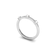 Three Stone Band in White Gold | AUWL Assembly