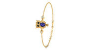 Claricia - Pechaka Owl Bracelet - Blue Sapphire Oval