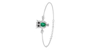 Claricia - Pechaka Owl Bracelet - Emerald Oval
