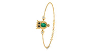 Claricia - Pechaka Owl Bracelet - Emerald Oval