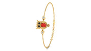 Claricia - Pechaka Owl Bracelet - Red Coral Oval