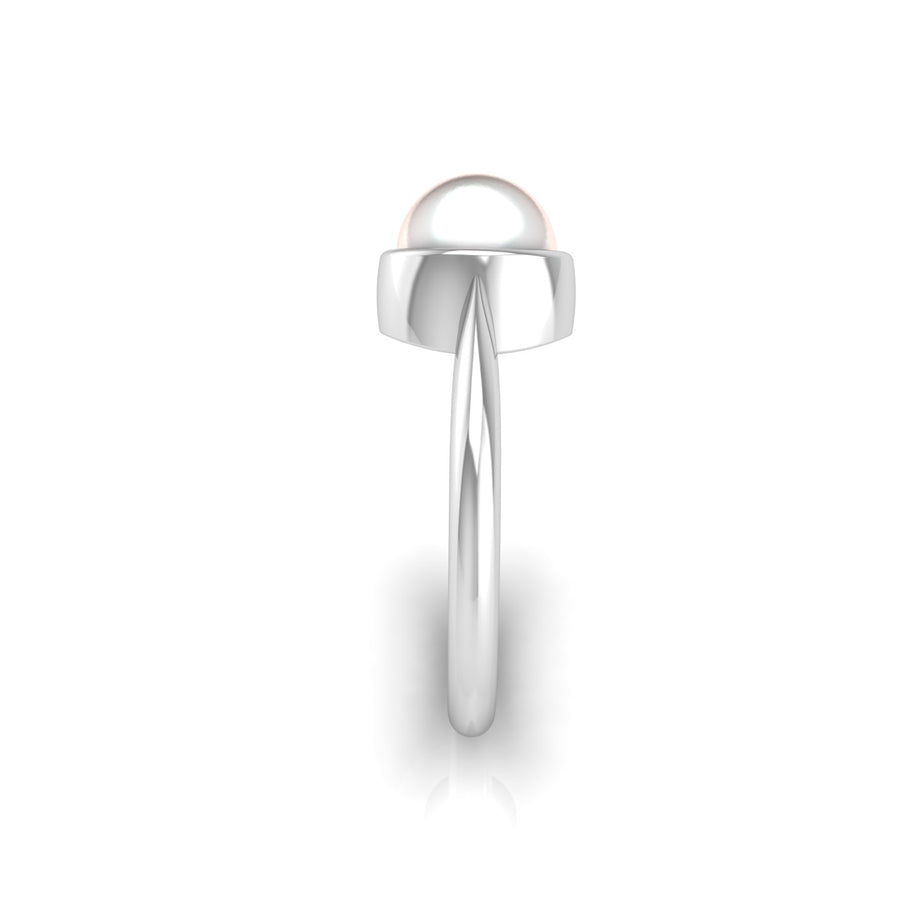 Celestial Solitaire Ring - Pearl Round