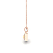 Divine Halo Pendant - Yellow Sapphire Princess