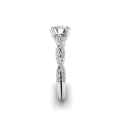 Love Helix Twisted Ring - Diamond Round