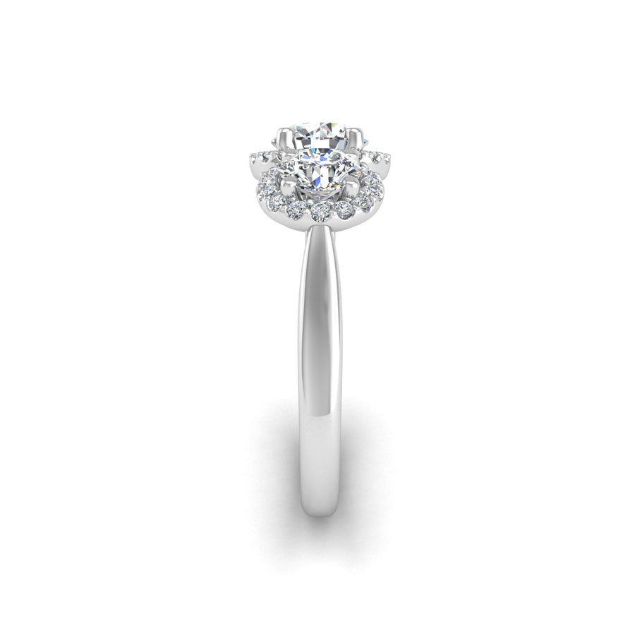 Crown of Love Garland Ring - Diamond Round