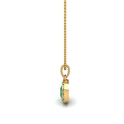 Divine Halo Pendant - Emerald Pear