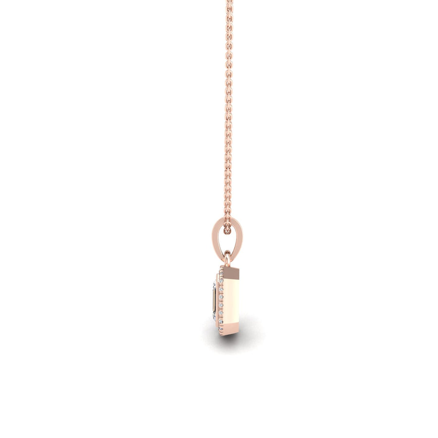 Divine Halo Pendant - Diamond Emerald