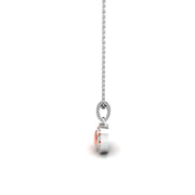 Divine Halo Pendant - Red Coral Round