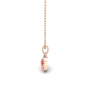 Divine Halo Pendant - Red Coral Oval