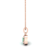 Divine Halo Pendant - Emerald Cushion