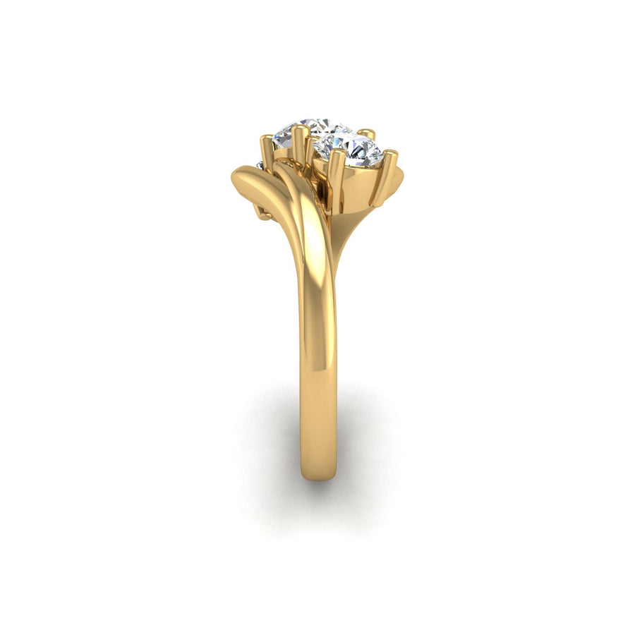 Triplice Three-Stone Ring - Diamond Round
