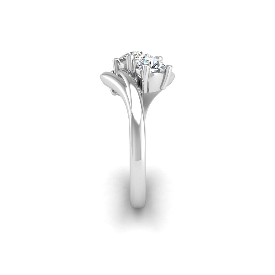 Triplice Three-Stone Ring - Diamond Round