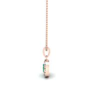 Divine Halo Pendant - Emerald Oval