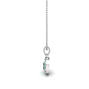 Divine Halo Pendant - Emerald Pear