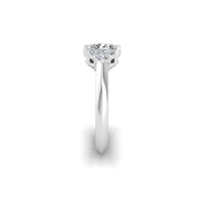 Galaxy Trefoil Ring - Diamond Oval