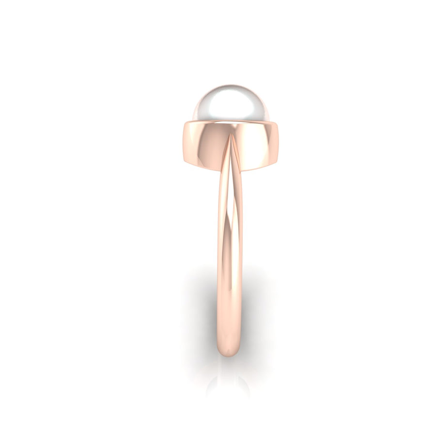 Celestial Solitaire Ring - Pearl Round
