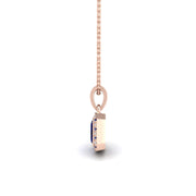 Divine Halo Pendant - Blue Sapphire Emerald