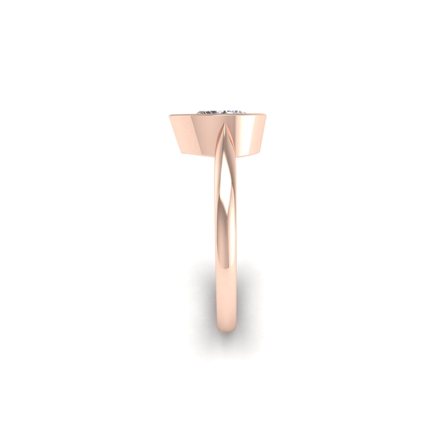 Drop of Love Bezel Pear Ring - Diamond Pear