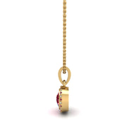 Divine Halo Pendant - Ruby Round