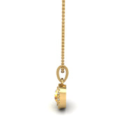 Divine Halo Pendant - Yellow Sapphire Round