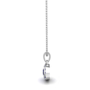 Divine Halo Pendant - Blue Sapphire Trillion