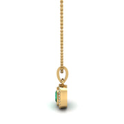 Divine Halo Pendant - Emerald Cushion