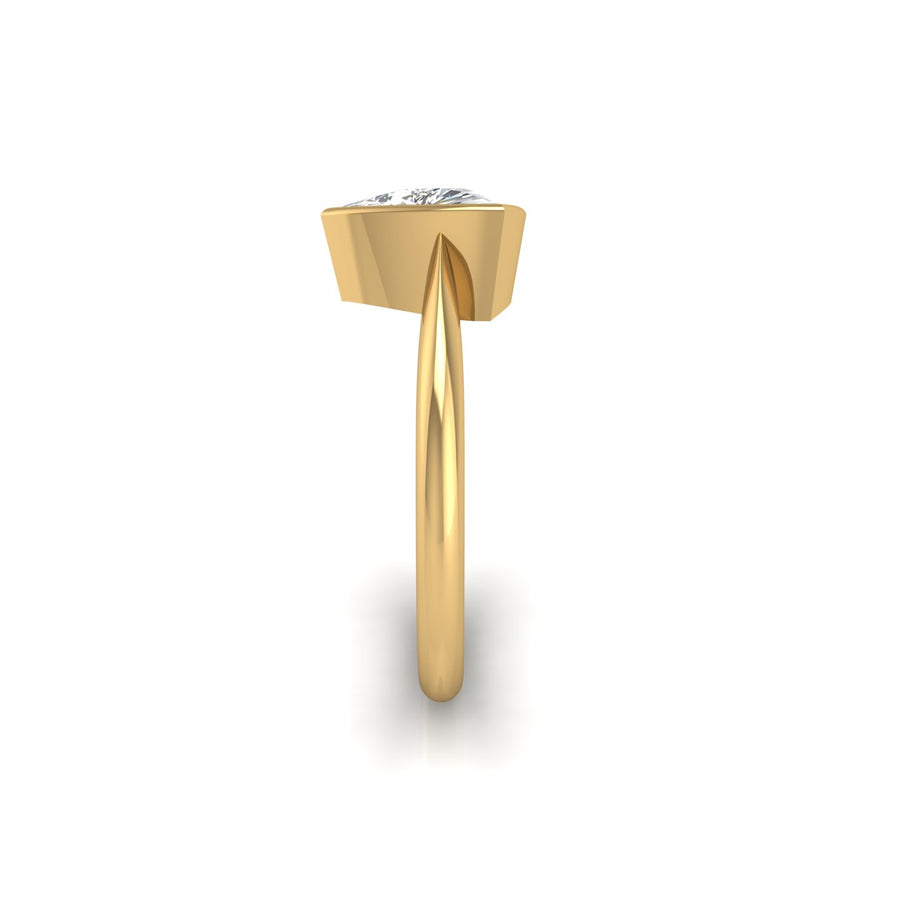 Celestial Solitaire Ring - Diamond Trillion