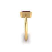 Celestial Solitaire Ring - Ruby Emerald